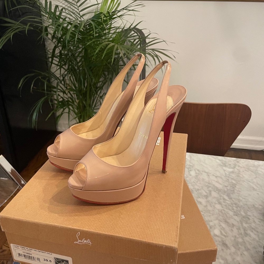 Christian Louboutin Lady Peep sling backs